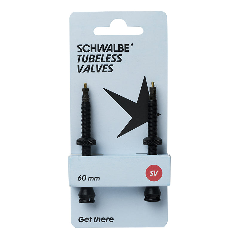 Valves tubeless Presta Schwalbe obus démontable (paire) – 60 mm