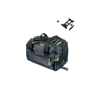 Sacoche porte-bagages Miles 7 L BASIL – Crochets standard / Noir/jaune