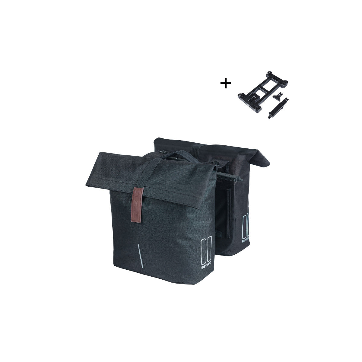 Sacoche double City BASIL – 28-32 L / MIK / Noir