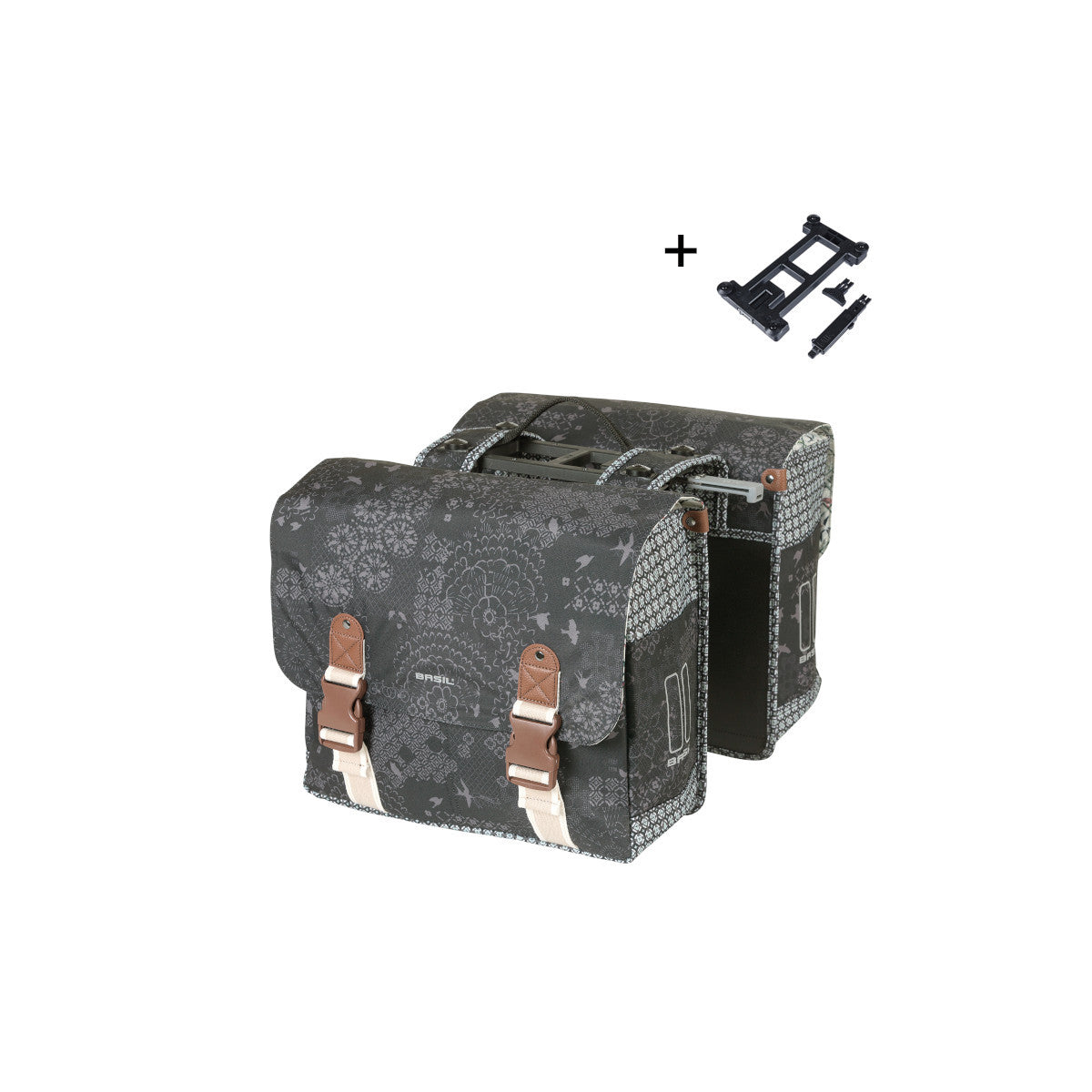 Sacoche double Bohème 35 L BASIL – MIK / Charbon