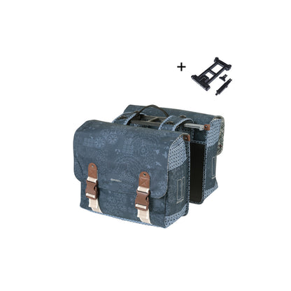 Sacoche double Bohème 35 L BASIL – MIK / Bleu indigo