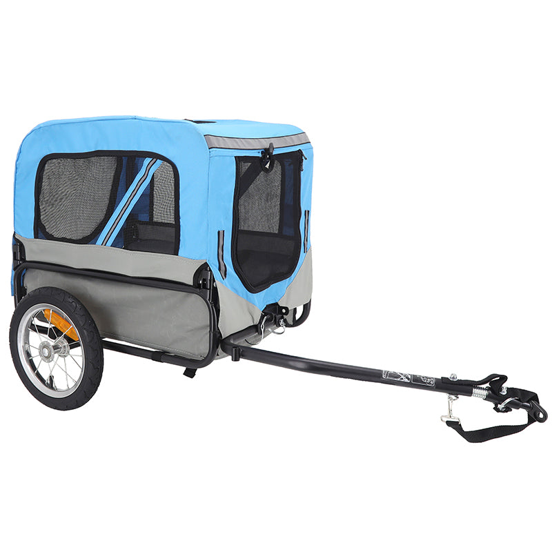 Remorque utilitaire et petit chien bleu-gris roues 12" – 30 kg