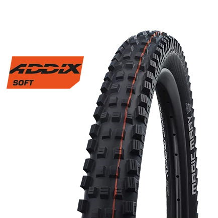Pneu VTT gravity Schwalbe Magic Mary EVO Addix Super Gravity Soft noir tringle souple tubeless ready – 27,5 x 2,60 (65-584)