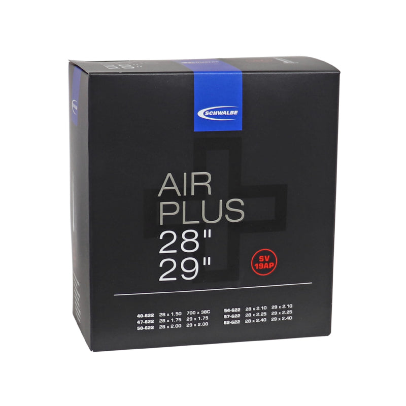 Chambre à air 29 x 1,75-2,40 et 700 x 40-60 Schwalbe Air Plus valve Presta (SV19AP)