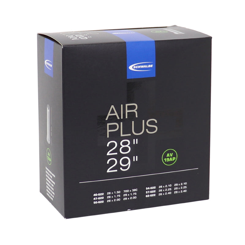 Chambre à air 29 x 1,75-2,40 et 700 x 40-60 Schwalbe Air Plus valve Schrader (AV19AP)