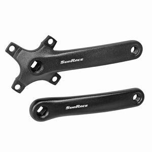 Manivelles VTT Sunrace FCM800 alu noir 175 mm axe carré pour mono 96 mm