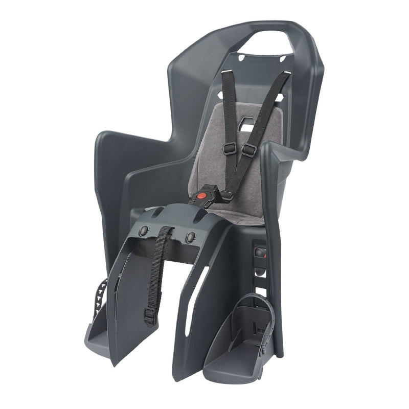 Siège enfant arrière Polisport Koolah sur porte-bagages gris 9-22 kg