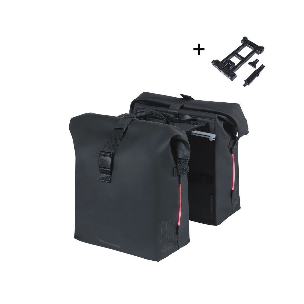 Sacoche double SoHo 41 L BASIL – MIK / Noir nuit