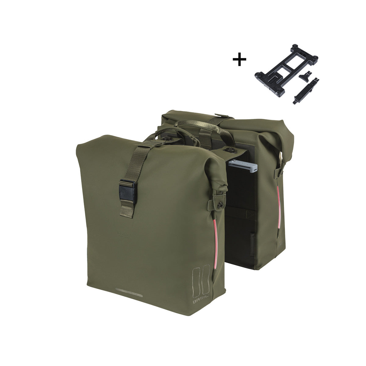 Sacoche double SoHo 41 L BASIL – MIK / Vert mousse