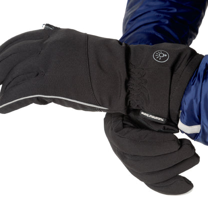 Gants longs city Tucano Lux noirs taille M avec LED USB (paire)