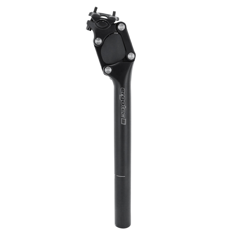 Tige de selle suspendue Ergotec à parallélogramme alu noir 350 mm 70-90 kg – 27,2 mm