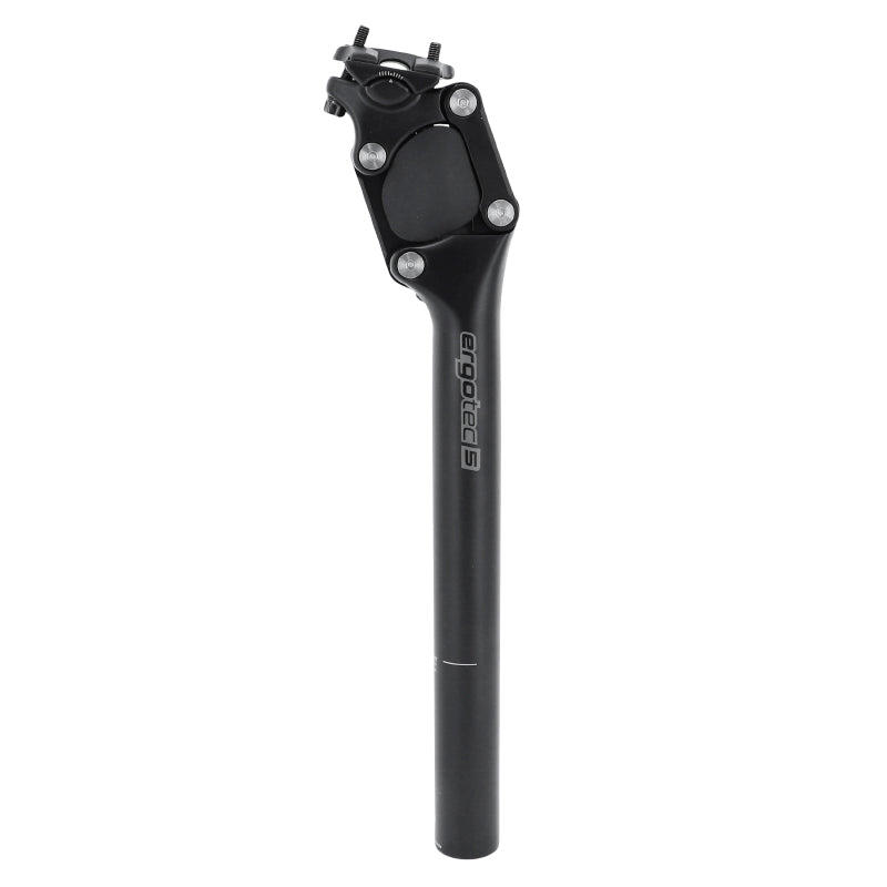 Tige de selle suspendue Ergotec à parallélogramme alu noir 350 mm 70-90 kg – 31,6 mm