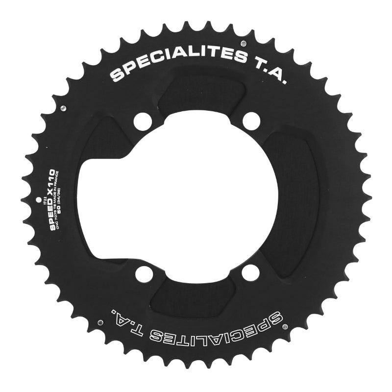 Plateau route TA 4 br. 110 mm extérieur noir 11 v – 50 dents