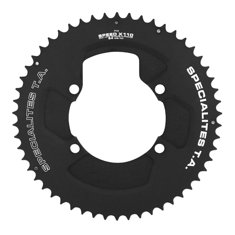 Plateau route TA 4 br. 110 mm extérieur noir 11 v – 54 dents