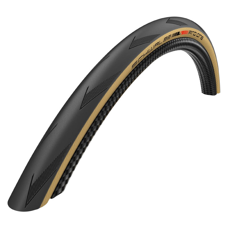 Pneu route Schwalbe PRO One Super Race noir-beige tringle souple tubeless ready – 700 x 28 (28-622)