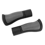Poignées ergonomiques city Herrmans Ergo bi-densité noir-gris 120 mm (paire)