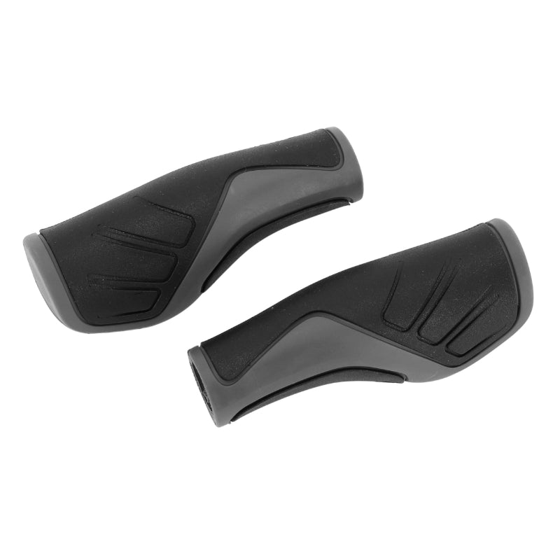 Poignées ergonomiques city Herrmans Oxy bi-densité noir-gris 120 mm (paire)
