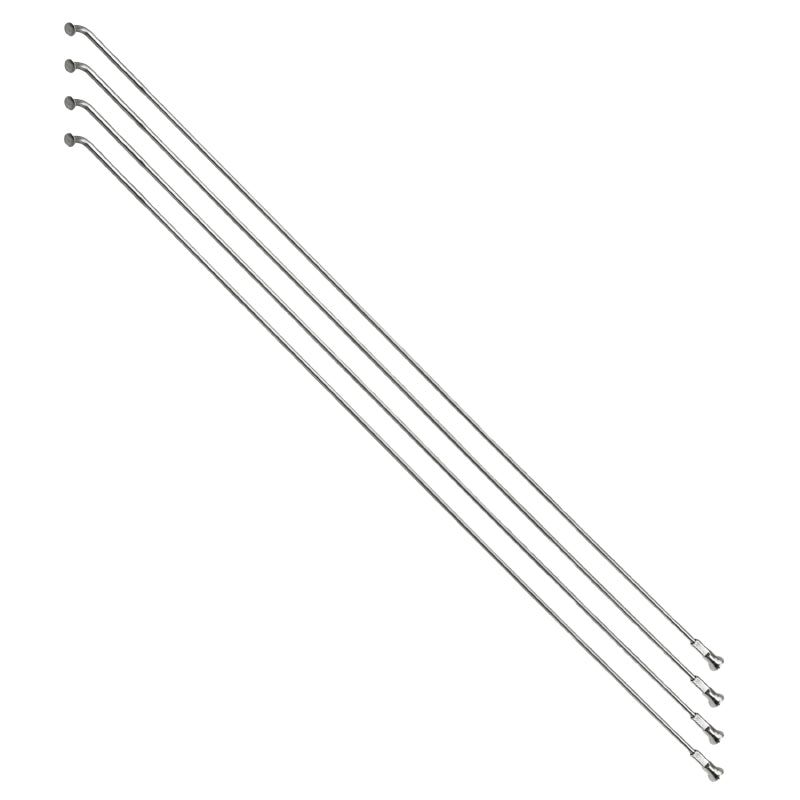 Rayon renforcé inox argent 2,0-2,3 mm tête coudée – Sans écrou Par 4 245 mm