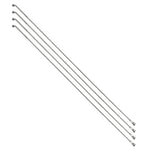 Rayon renforcé inox argent 2,0-2,3 mm tête coudée – Avec écrou Par 4 255 mm