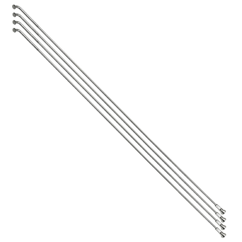 Rayon renforcé inox argent 2,0-2,3 mm tête coudée – Avec écrou Par 4 275 mm