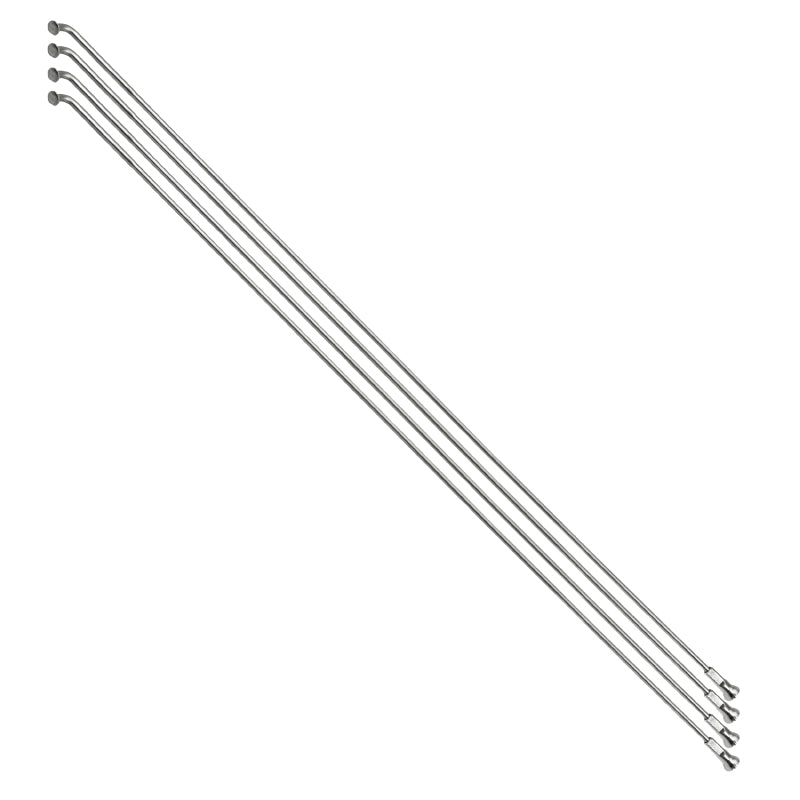 Rayon renforcé inox argent 2,0-2,3 mm tête coudée – Sans écrou Par 4 305 mm