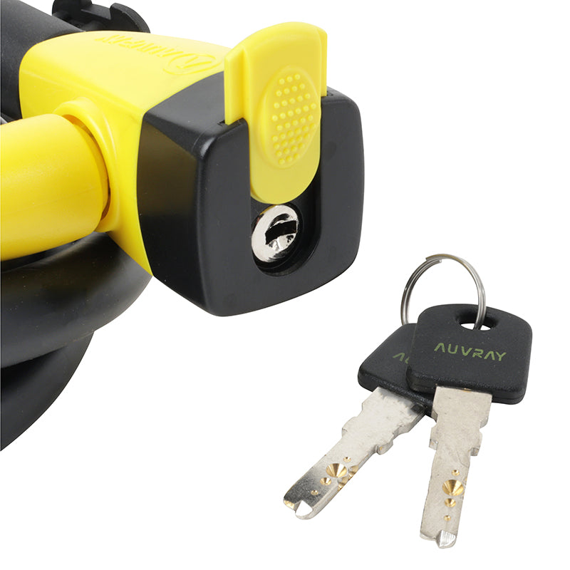 Antivol spirale à clé Auvray Ø 15 mm 1,50 m noir mat avec support – vue 2