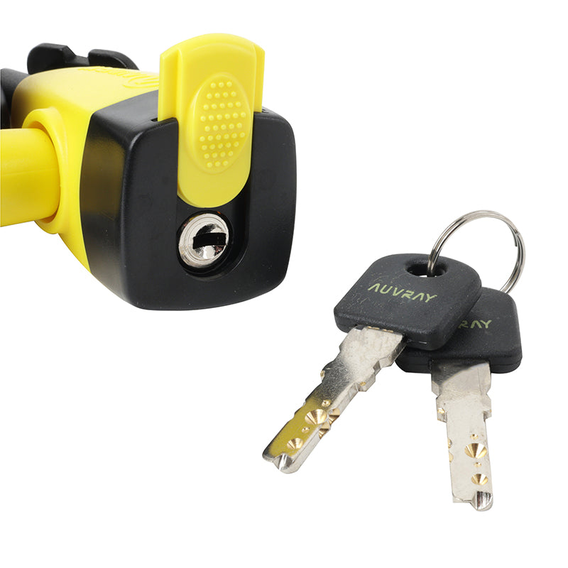 Antivol spirale à clé Auvray Ø 10 mm 1,50 m noir mat avec support