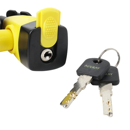Antivol spirale à clé Auvray Ø 10 mm 1,50 m noir mat avec support