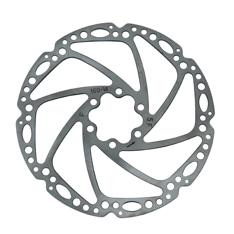 Disque de frein VTT 6 trous Brakco 160 mm argent