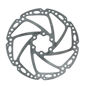 Disque de frein VTT 6 trous Brakco 160 mm argent