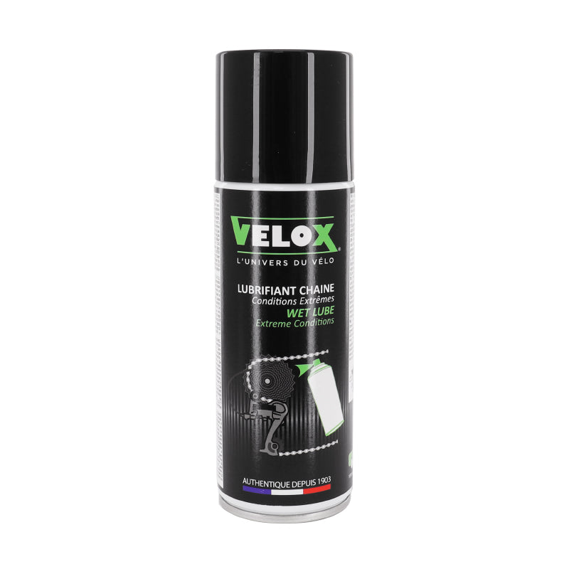 Lubrifiant chaîne Velox Wet Lube – 200 ml – conditions extrêmes