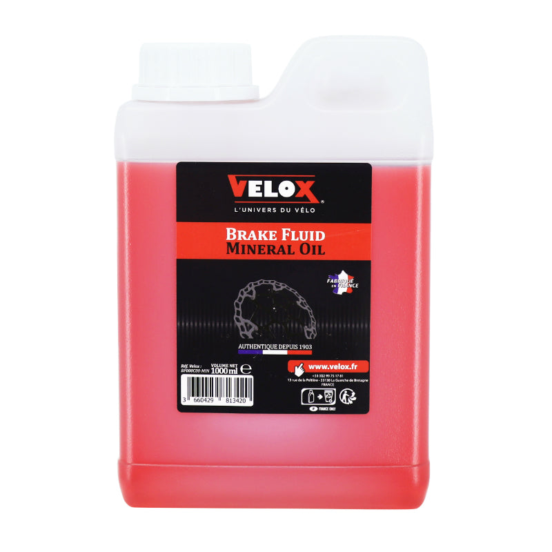 Liquide de frein minéral rose Velox – 1 L