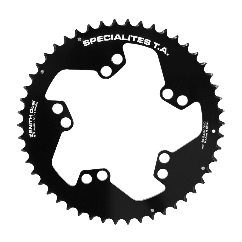 Plateau route TA 5 br. 110 mm extérieur noir 10-11 v – 50 dents