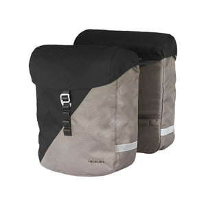 Sacoche arrière double Racktime Vida 2.0 24 L noire et pierre