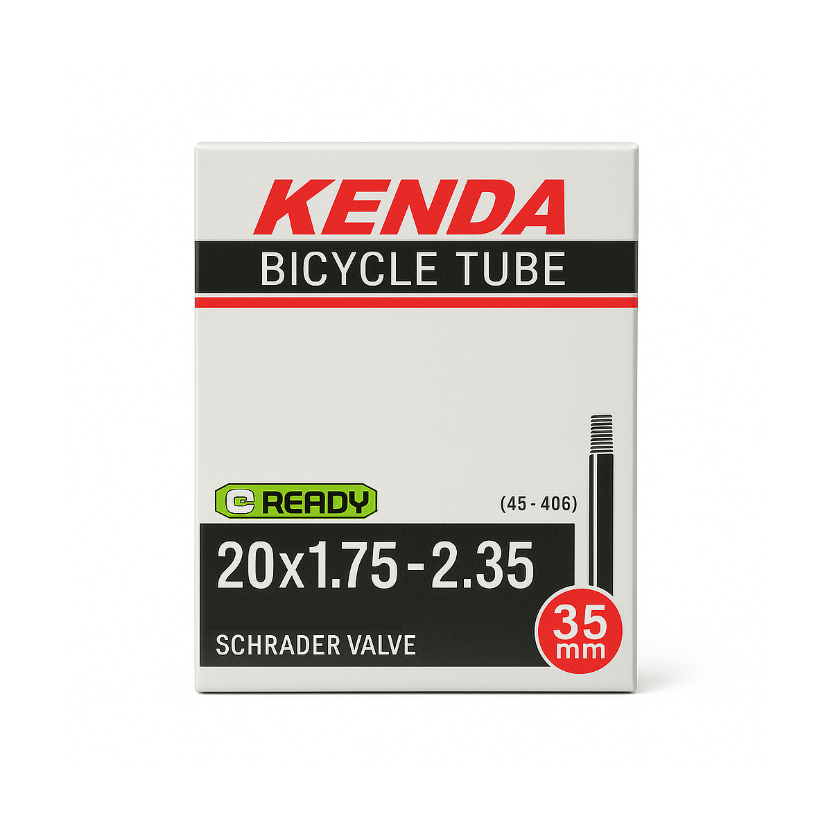 Chambre à air 20" (fatbike et enfant) valve Schrader 35 mm KENDA – 20 x 1,75-2,35