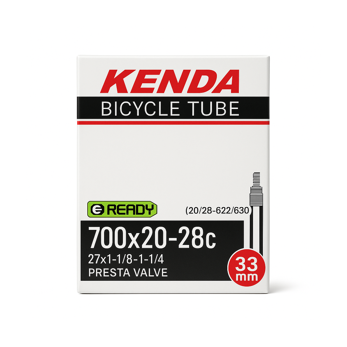 Chambre à air 700 KENDA – 700 x 20-28 / Presta 35 mm