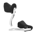 Leviers de frein route aéro Saccon argent (paire)