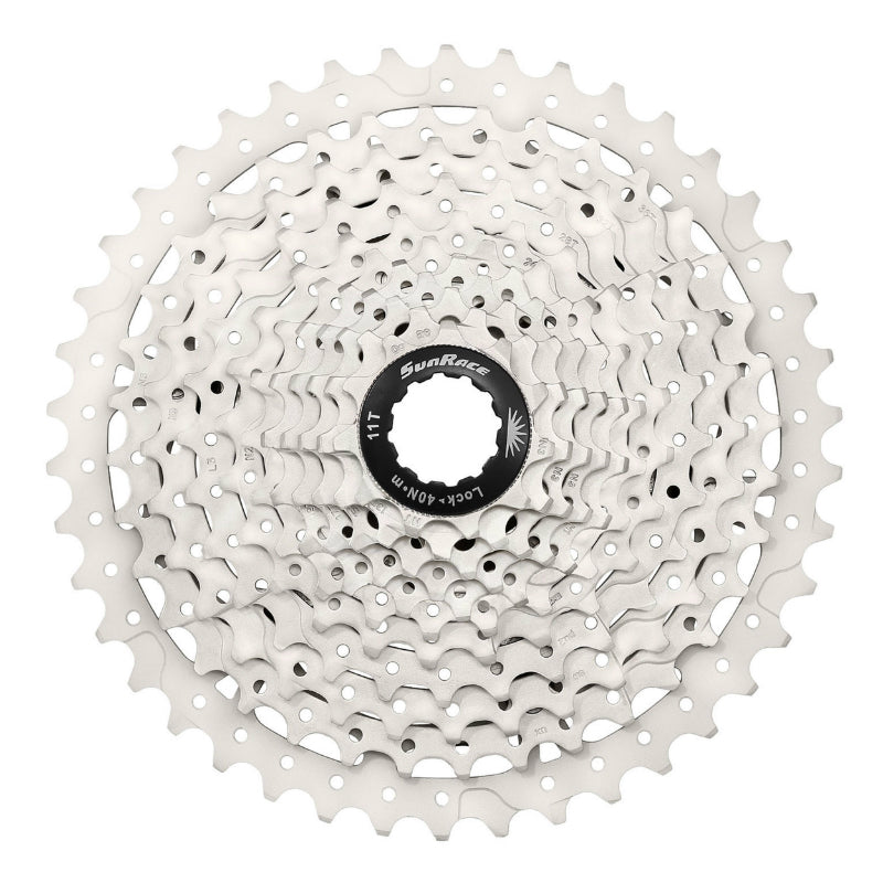 Cassette VTT Sunrace MS3 10 vitesses compatible Shimano – 11-46 Argent