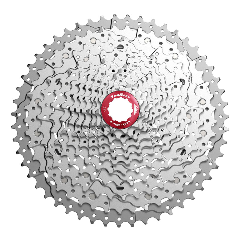 Cassette VTT Sunrace MX8 11 vitesses compatible Shimano – 11-51 Argent