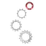 Kit 3 pignons Sunrace 11-13-15 avec contre-écrou pour cassette – 10 v Argent