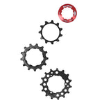 Kit 3 pignons Sunrace 11-13-15 avec contre-écrou pour cassette – 10 v Noir