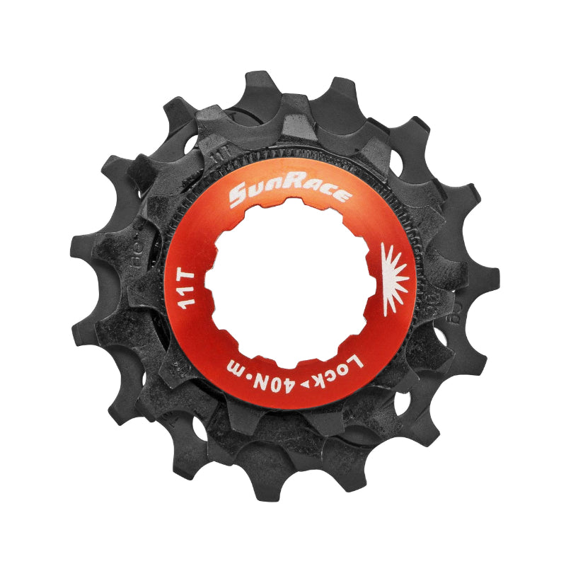 Kit 3 pignons Sunrace 11-13-15 avec contre-écrou pour cassette – 11 v Noir