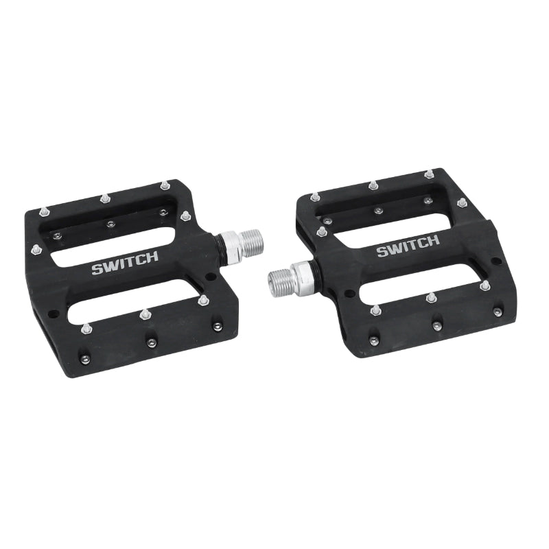 Pédales plateforme VTT Switch Jump résine à picots (paire) – Noir