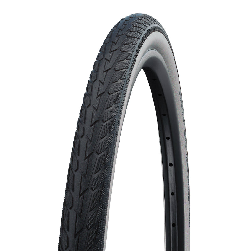 Pneu VTT urbain Schwalbe Road Cruiser HS484 noir flanc blanc tringle rigide – 26 x 1,75 (47-559)