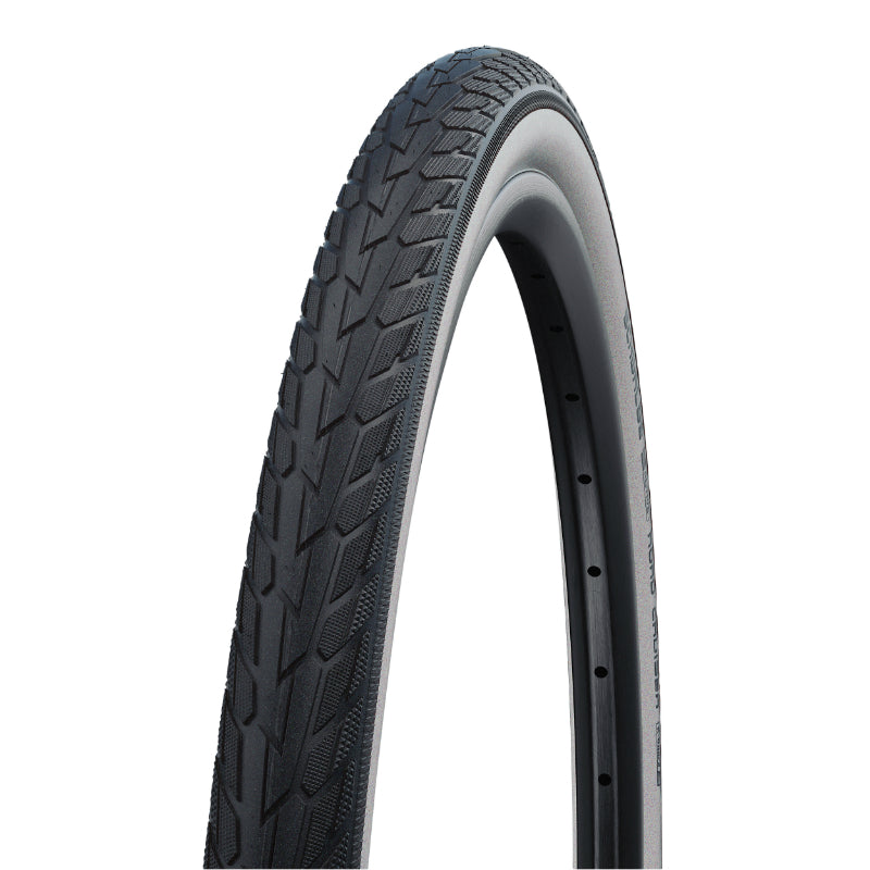 Pneu VTC Schwalbe Road Cruiser HS484 noir flanc blanc tringle rigide – 700 x 32 (32-622)