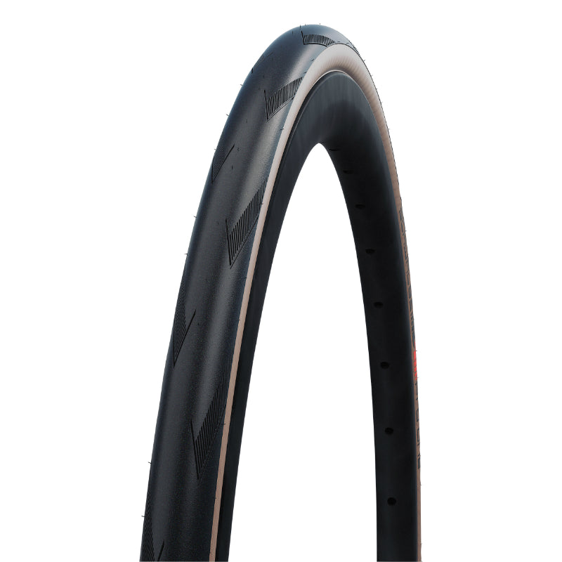 Pneu route Schwalbe PRO One Super Race noir-beige tringle souple tubeless ready – 700 x 25 (25-622)