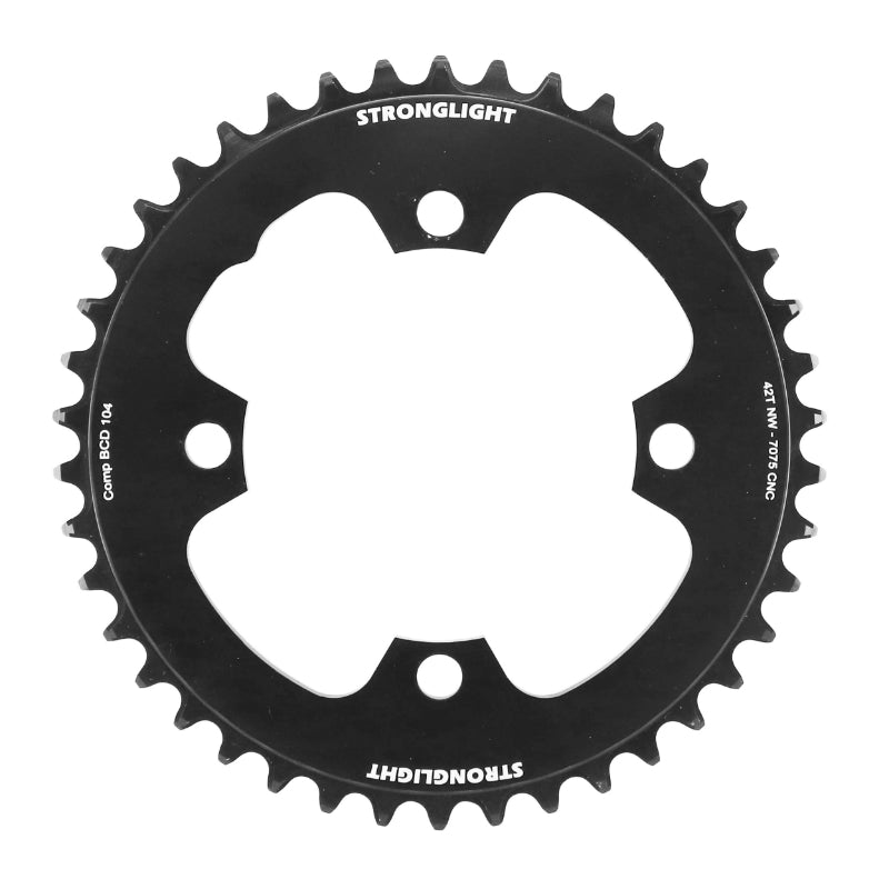 Plateau VAE Stronglight 4 branches 104 mm pour Bosch 4e gén. mono noir narrow wide – 42 dents