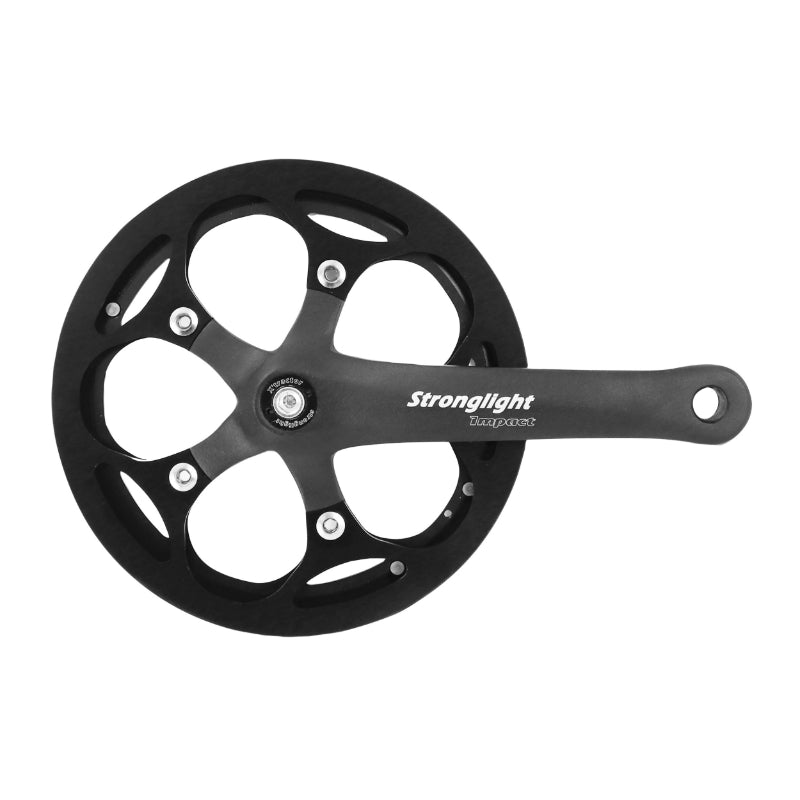 Pédalier city Stronglight Impact S noir 170 mm avec carter axe 118 mm – 46 dents 8 v