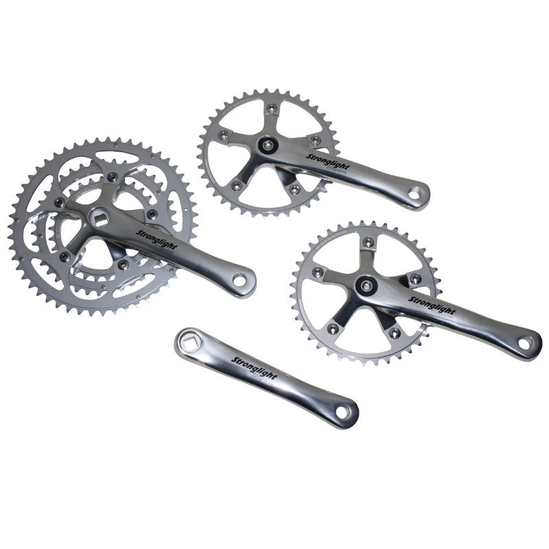 Pédalier tandem Stronglight Impact 9-10 v 170 mm avant et arrière – Argent 51-39-30