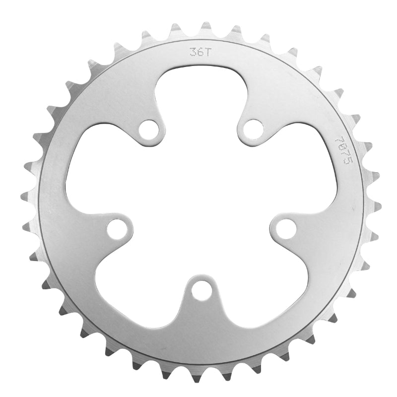 Plateau route Stronglight 5 branches 74 mm triple argent 9-10 v – 36 dents